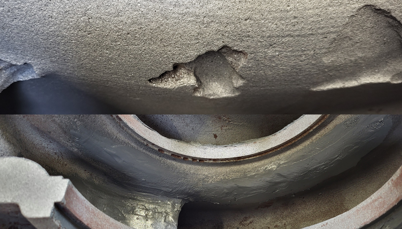 metal, rust, volute, seal, gasket