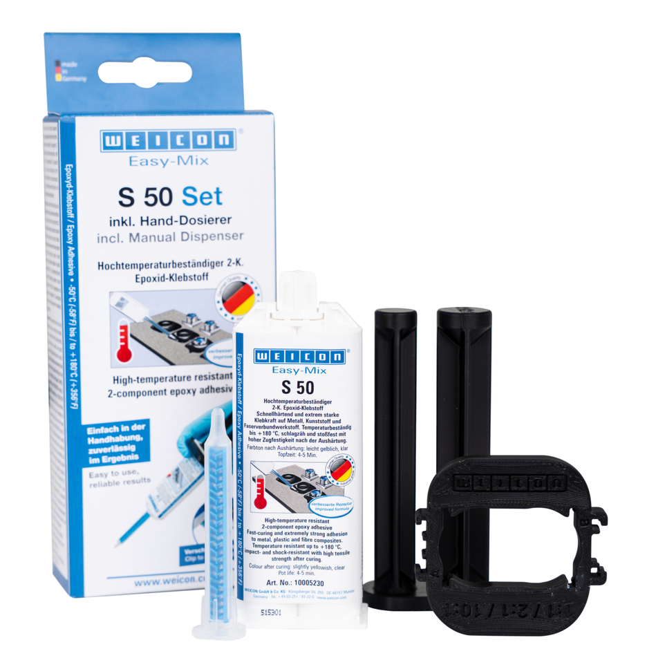 Easy-Mix S 50 colla epossidica | Adesivo epossidico resistente alle alte temperature per lavori di riparazione e manutenzione rapidi