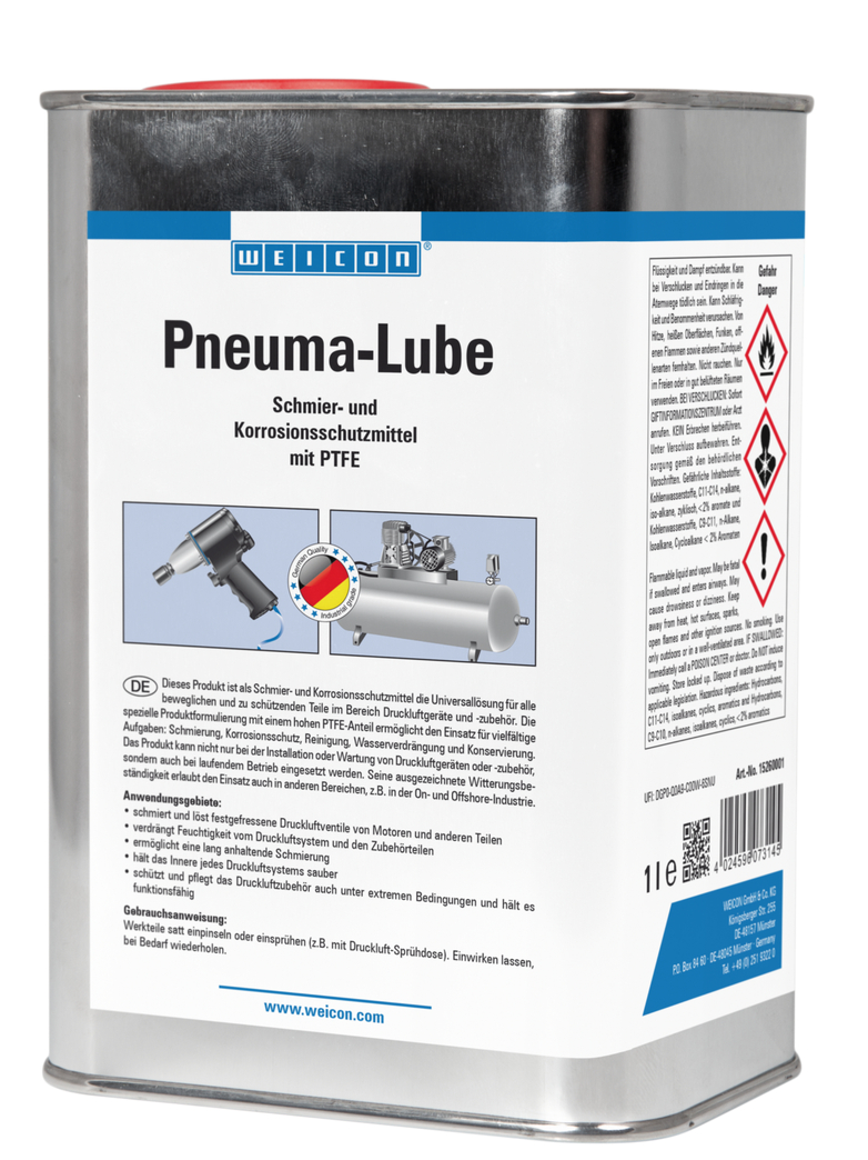 Pneuma-Lube | lubrificante con PTFE per utensili pneumatici Pneuma-Lube | lubrificante con PTFE per utensili pneumatici