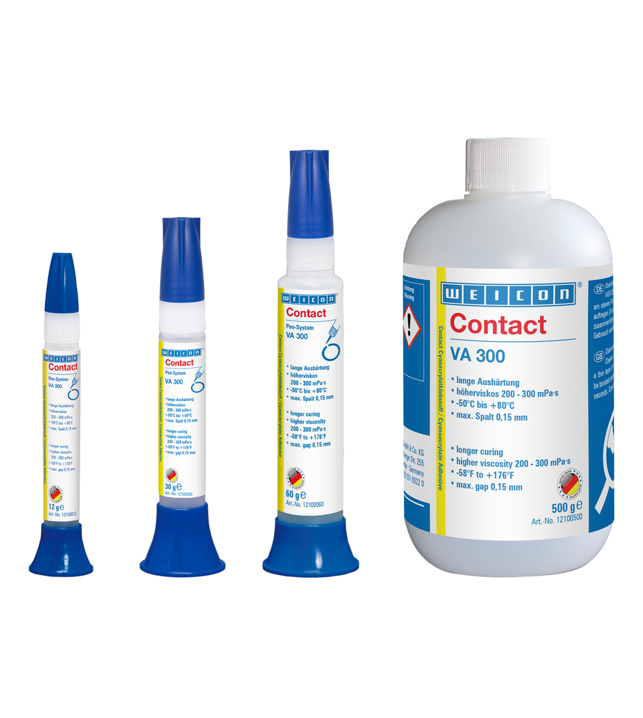 VA 300 Colla cianoacrilica | adesivo a contatto per materiali porosi e assorbenti