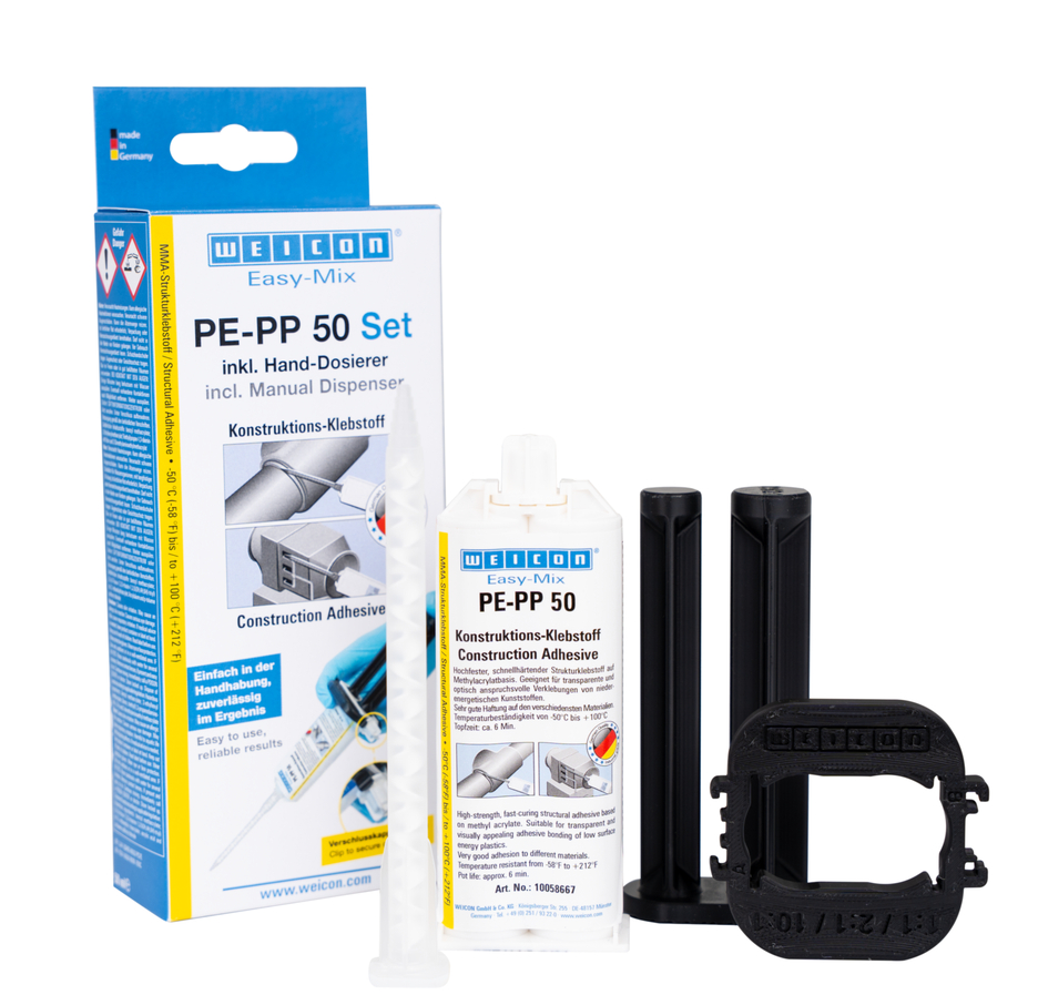 Easy-Mix PE-PP 50 | adesivo strutturale a base di acrilato di metile per plastiche speciali Easy-Mix PE-PP 50 | adesivo strutturale a base di acrilato di metile per plastiche speciali