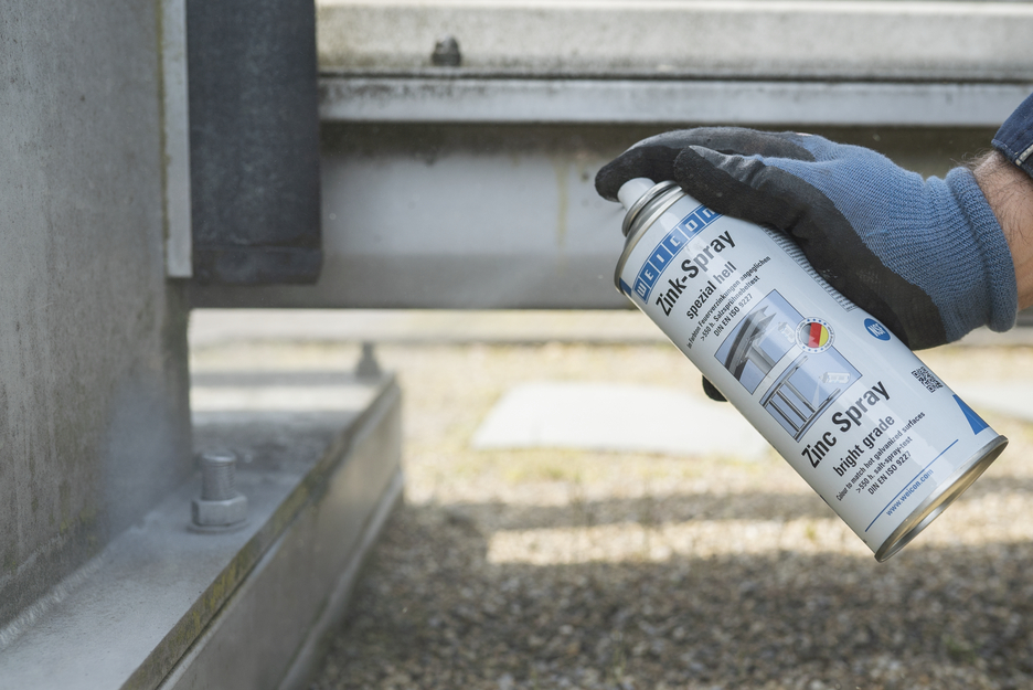 Spray Zinco tipo brillante | protezione dalla corrosione con omologazione per l'uso nel settore alimentare
