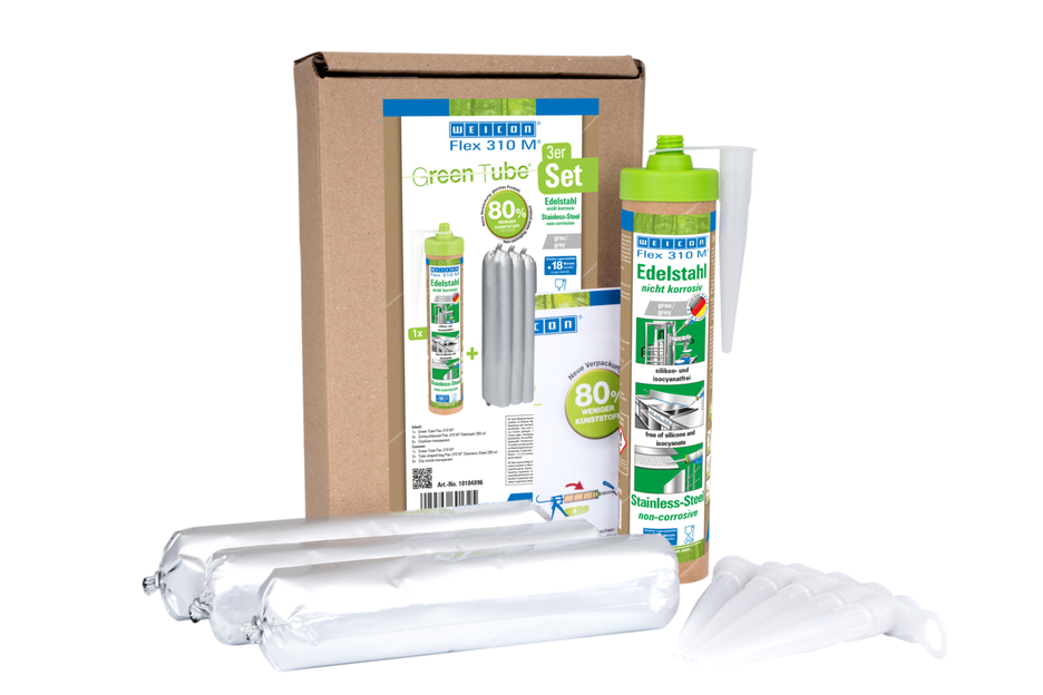 Flex 310 M® Acciaio inossidabile MS Polimero | Adesivo e sigillante con elevata resistenza, aspetto metallico, a base di Polimero MS