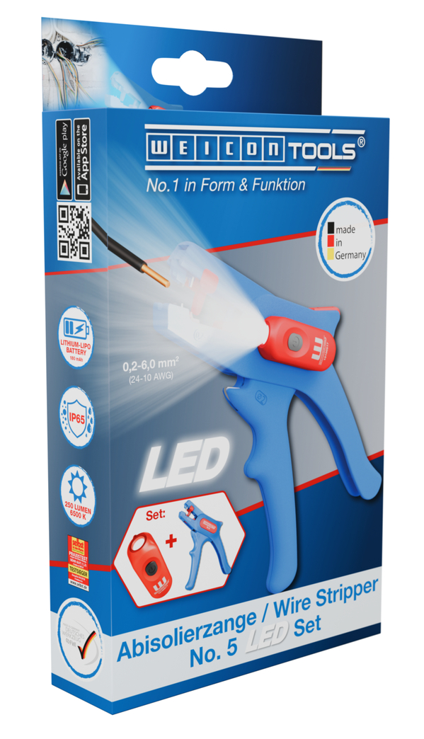 Set Spellafili No. 5 LED | Set composto da 2 pezzi: spellafili e luce da lavoro a LED