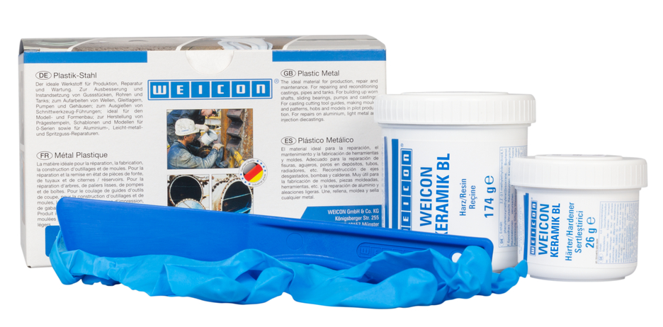 WEICON Ceramico BL | Sistema di resina epossidica a base minerale per un'estrema protezione dall'usura e un'elevata resistenza all'abrasione