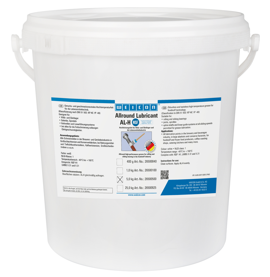 Grasso ad alte prestazioni AL-H | Grasso per alte temperature adatto agli alimenti Grasso ad alte prestazioni AL-H | Grasso per alte temperature adatto agli alimenti