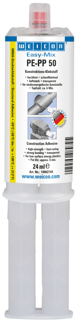 Easy-Mix PE-PP 50 | adesivo strutturale a base di acrilato di metile per plastiche speciali Easy-Mix PE-PP 50 | adesivo strutturale a base di acrilato di metile per plastiche speciali