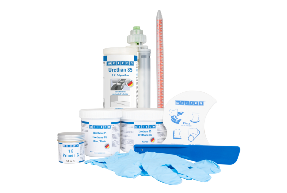 Kit per Riparazione cinghie | Composto di riparazione e rivestimento in poliurea per superfici in gomma, confezione da lavoro