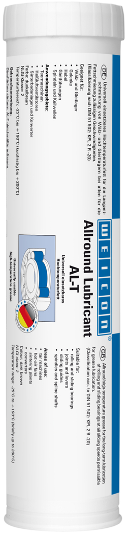 AL-T grasso lubrificante ad alto rendimento | grasso lubrificante per alte temperature 190°C