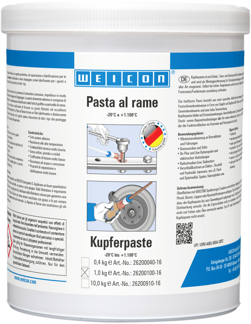 Pasta al Rame | pasta lubrificante e distaccante a base di rame