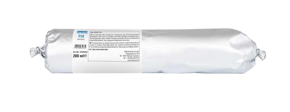 WEICON Flex 310 M F1X Green Tube | Adesivo e sigillante a base di polimeri MS con elevatissima adesione iniziale, resistente alle temperature fino a 180°C