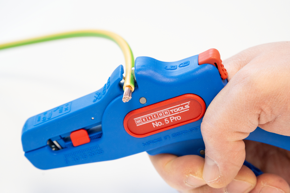 Pinza Spelafili No. 5 Pro | per tutti i comuni conduttori a trefoli e rigidi, range di lavoro 0,2 - 16,0 mm²
