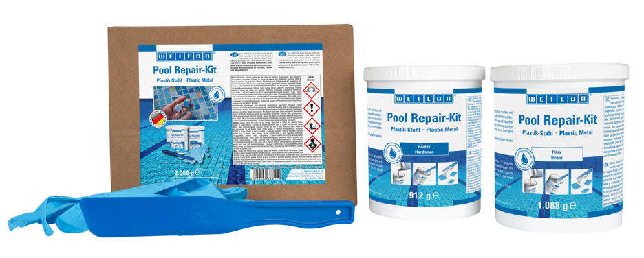 Set di riparazione per piscine WEICON | Riparazione rapida, anche sott'acqua