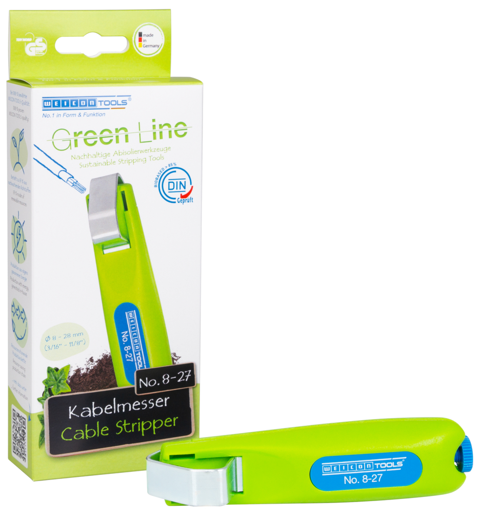 Coltello per Cavi No. 8- 27 Green Line | range di lavoro 8 - 28 mm Ø