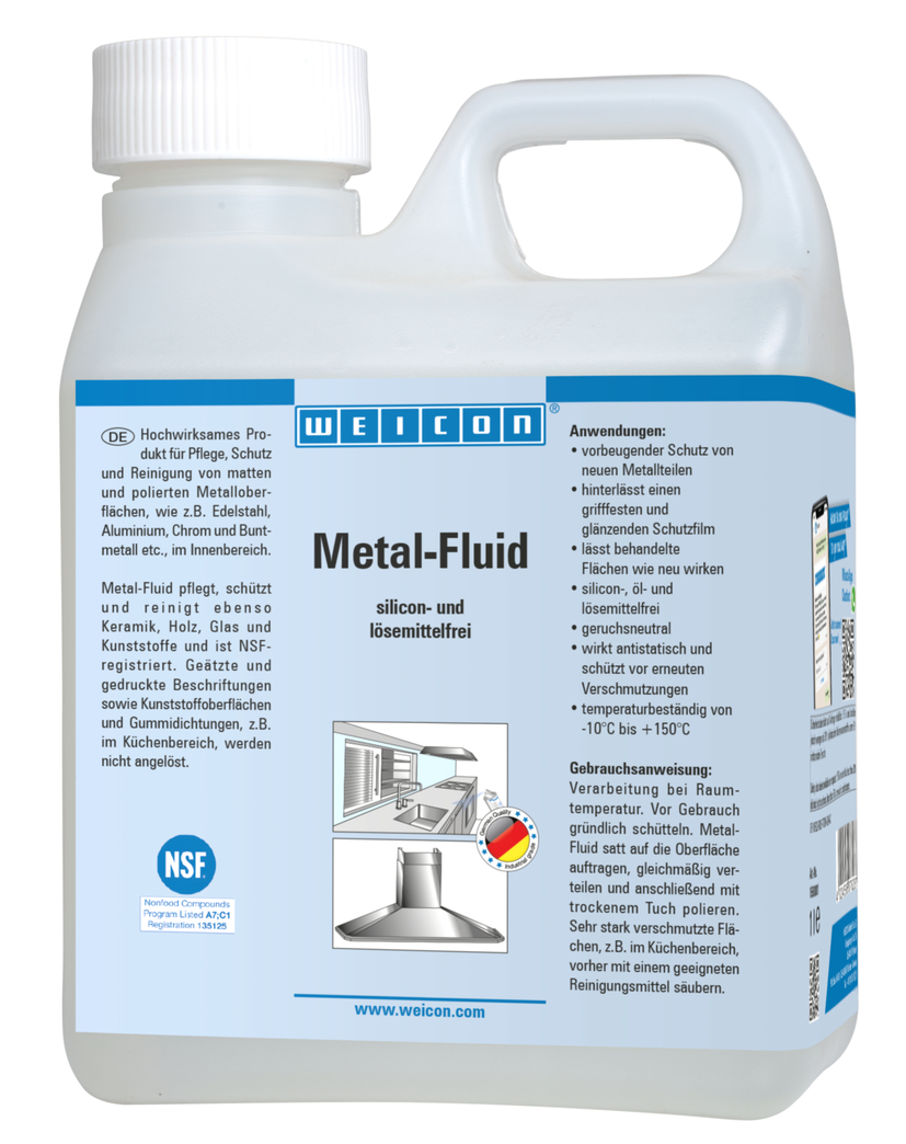 Metal-Fluid | Emulsione per la cura e la protezione dei metalli priva di solventi Metal-Fluid | Emulsione per la cura e la protezione dei metalli priva di solventi