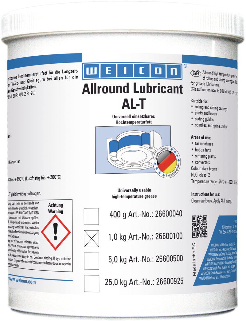 Grasso ad alte prestazioni AL-T | Grasso per alte temperature 190°C