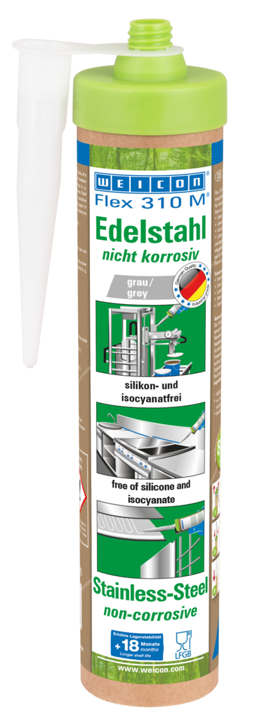 Flex 310 M® Acciaio inossidabile MS Polimero | Adesivo e sigillante con elevata resistenza, aspetto metallico, a base di Polimero MS