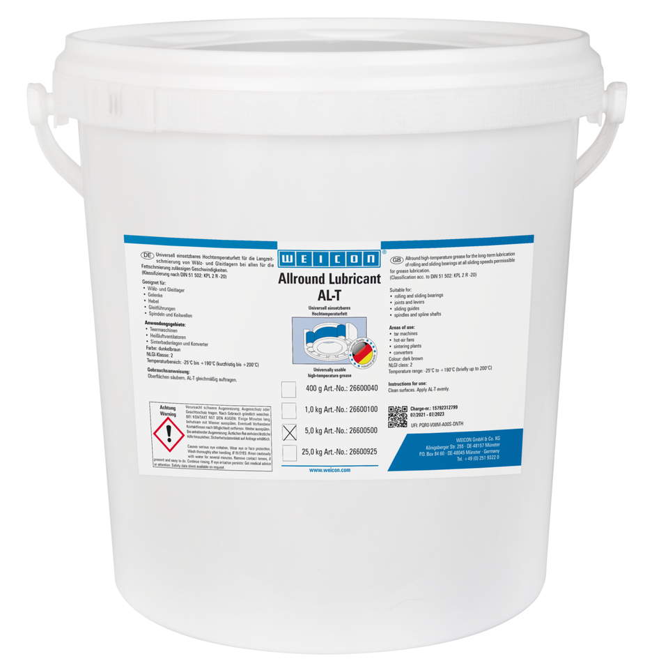 Grasso ad alte prestazioni AL-T | Grasso per alte temperature 190°C