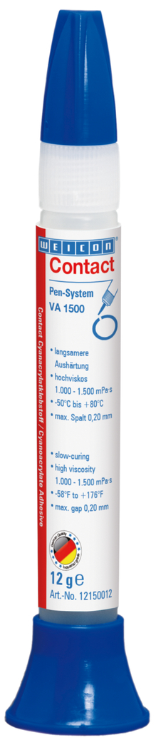 VA 1500 Colla cianoacrilica | Adesivo istantaneo per gomma, metallo, materiali porosi e assorbenti