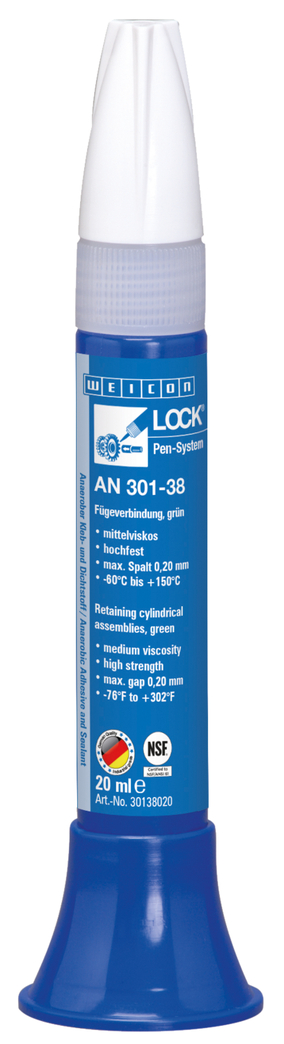 WEICONLOCK® AN 301-38 accoppiamento parti cilindriche | Frenafiletti alta resistenza, media viscosità
