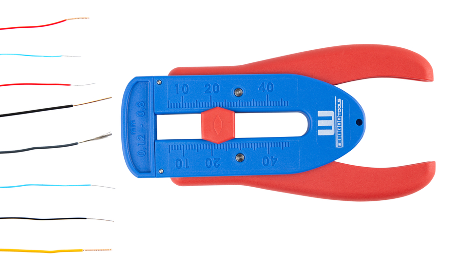 Sguainatore di precisione S | per conduttori e fili sottili, intervallo di spelatura da 0,12 mm a 0,8 mm (36-20 AWG)