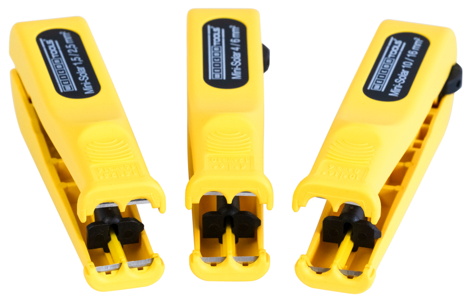 Mini-Solar 10/16 mm² | Per spellare e sguainare i comuni cavi fotovoltaici con una sezione di 10 & 16 mm²