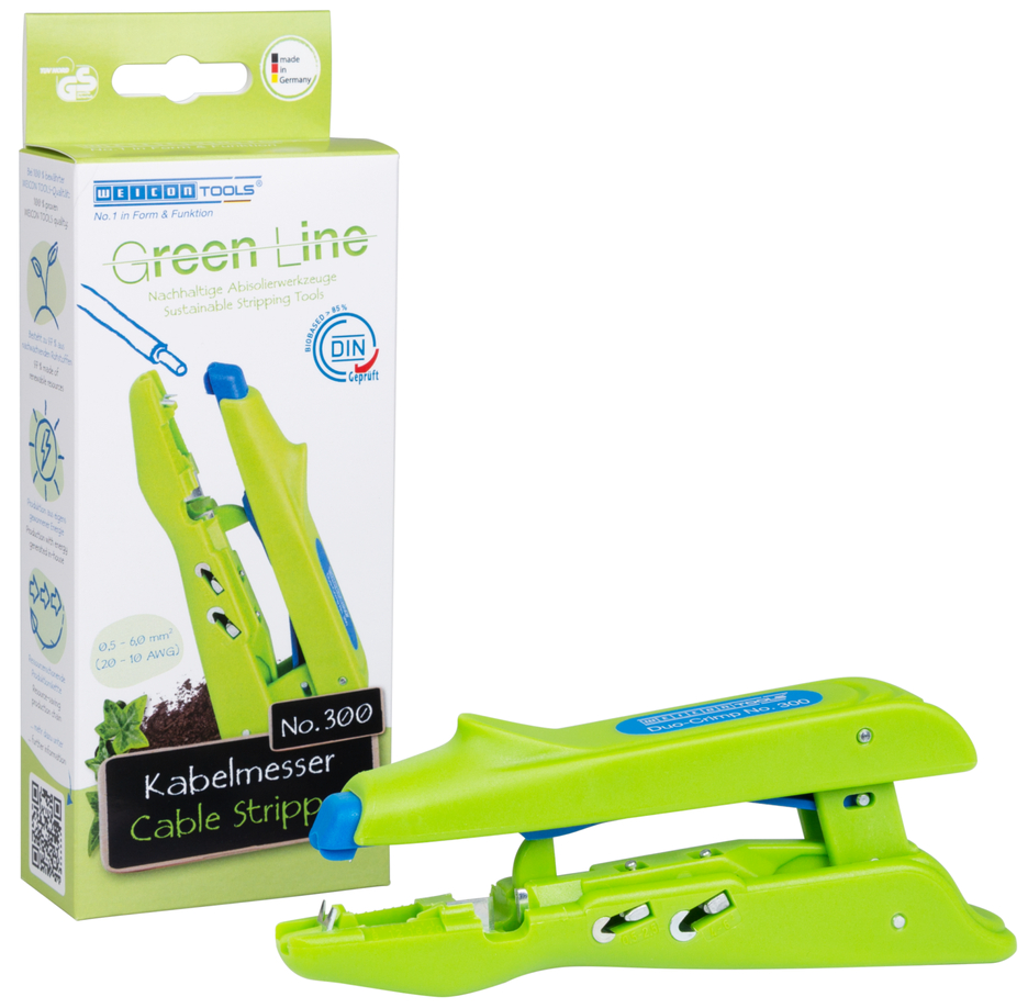 Duo-Crimp No. 300 Green Line | per spelatura e crimpatura, campo di lavoro 0,5 mm² - 6,0 mm²