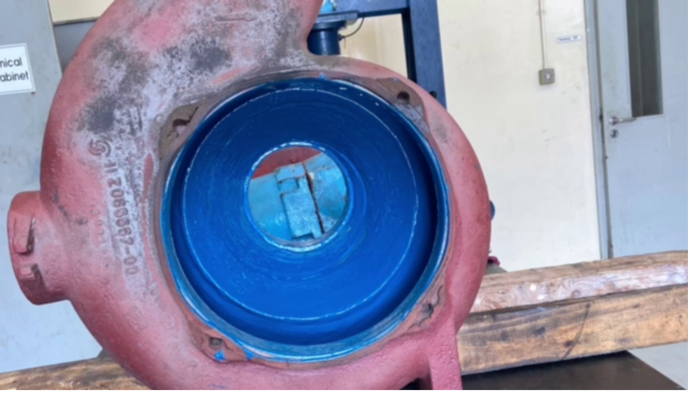 valve, ball valve, industrial equipment, blue interior, red housing