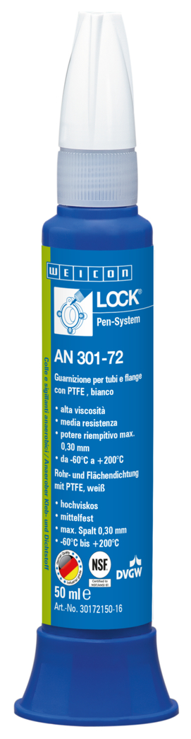 WEICONLOCK® AN 301-72 guarnizione per tubi e flange | con PTFE, a media resistenza, resistente alle alte temperature WEICONLOCK® AN 301-72 guarnizione per tubi e flange | con PTFE, a media resistenza, resistente alle alte temperature