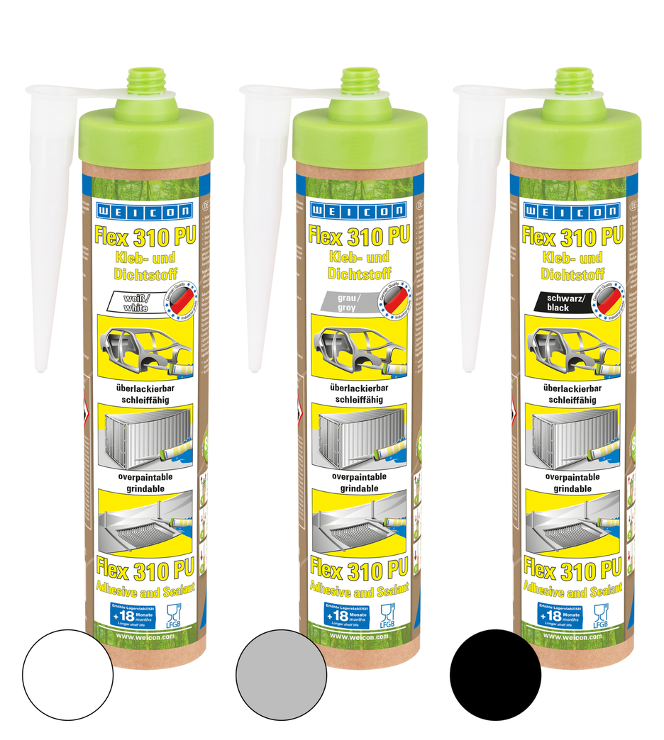 Flex 310 PU colla a base poliuretanica | Adesivo e sigillante permanentemente elastico a base di poliuretano