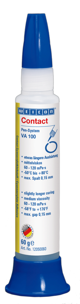 VA 100 Colla cianoacrilica | adesivo a contatto per metallo, plastica e gomma