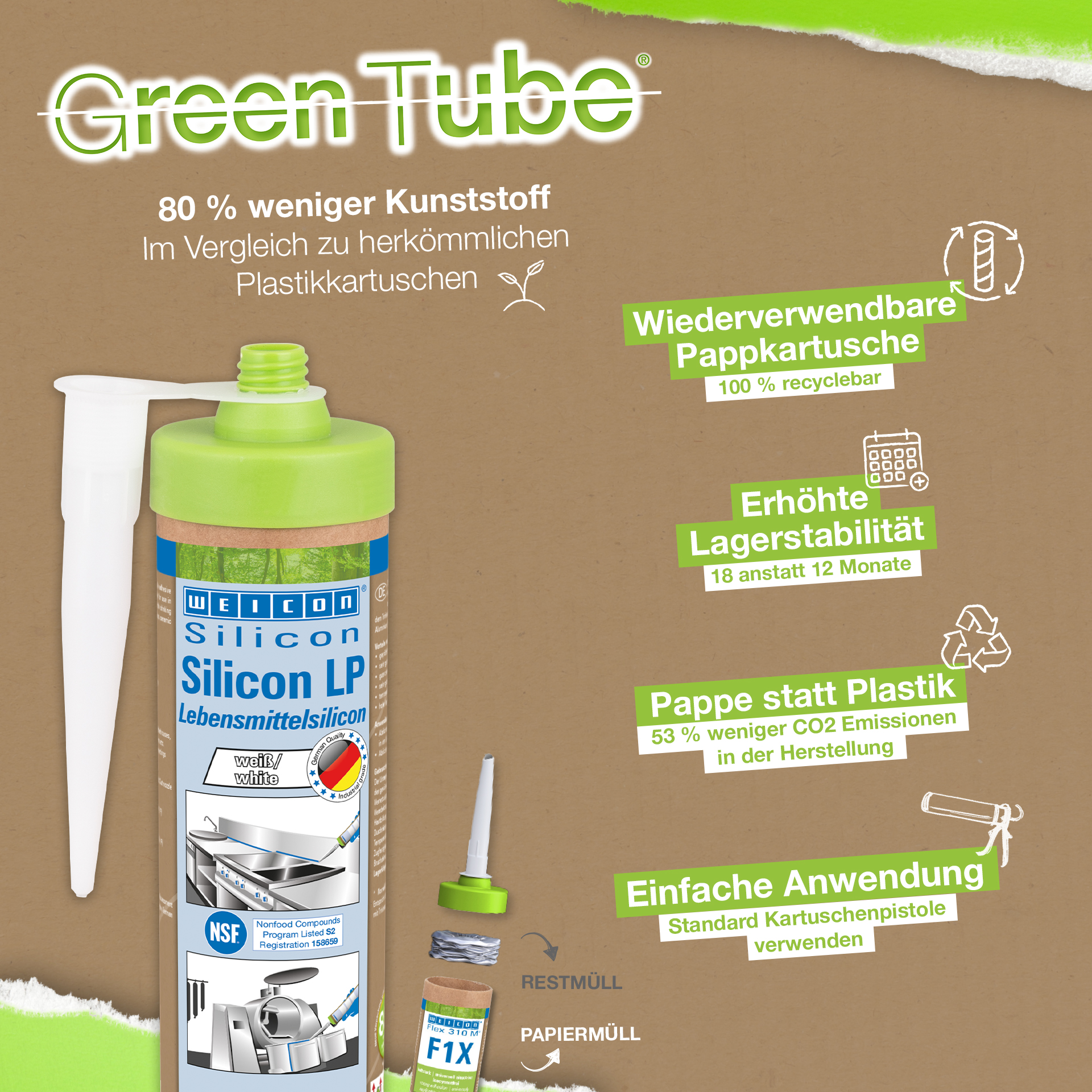Silicone LP | Sigillante permanentemente elastico per acqua potabile e applicazioni alimentari