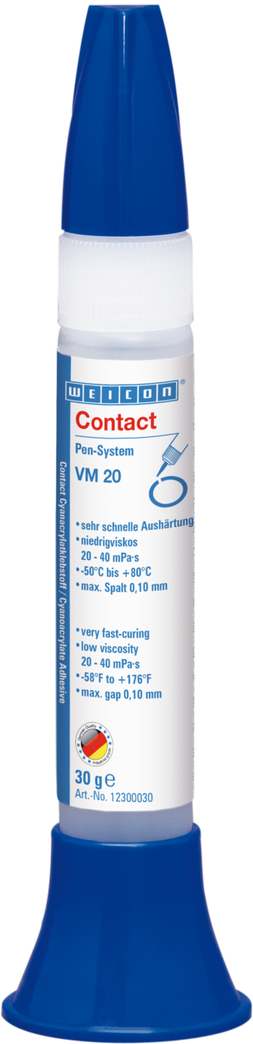 VM 20 Colla cianoacrilica | adesivo a contatto a bassa viscosità per metalli