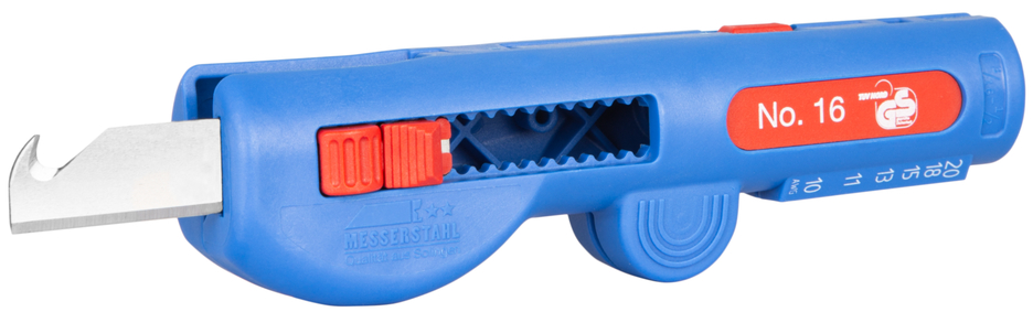 Sguainatore Quadro No. 16 | spellatrice multifunzionale, range di lavoro spellatura 0,5 - 6,0 mm² / sguainatura 8 - 13 mm Ø Sguainatore Quadro No. 16 | spellatrice multifunzionale, range di lavoro spellatura 0,5 - 6,0 mm² / sguainatura 8 - 13 mm Ø