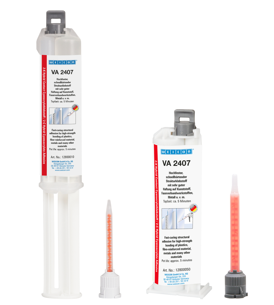 VA 2407 Colla cianoacrilica | Cianoacrilato bicomponente ad elevata capacità di colmare tolleranze elevate