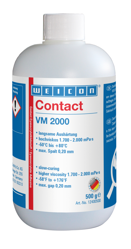 VM 2000 Colla cianoacrilica | adesivo istantaneo ad alta viscosità per metalli