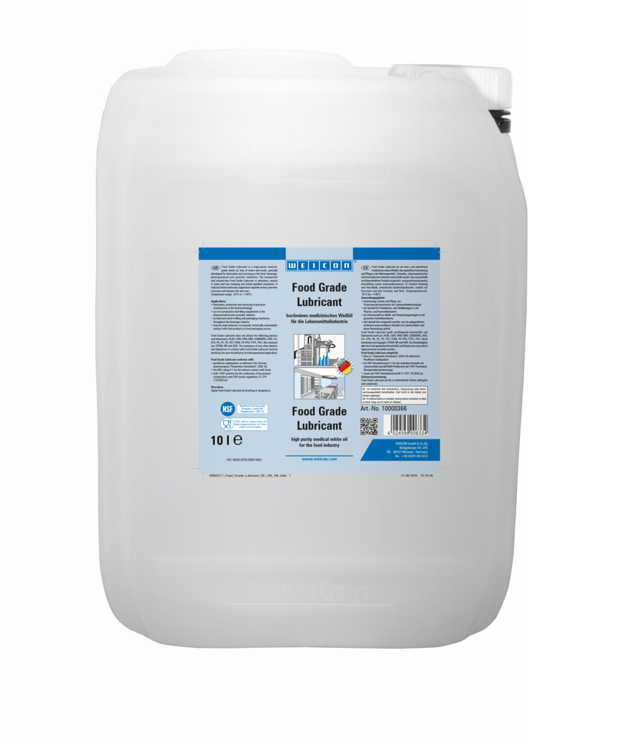 Lubrificante Alimentare | olio lubrificante e di manutenzione per il settore alimentare NSF H1