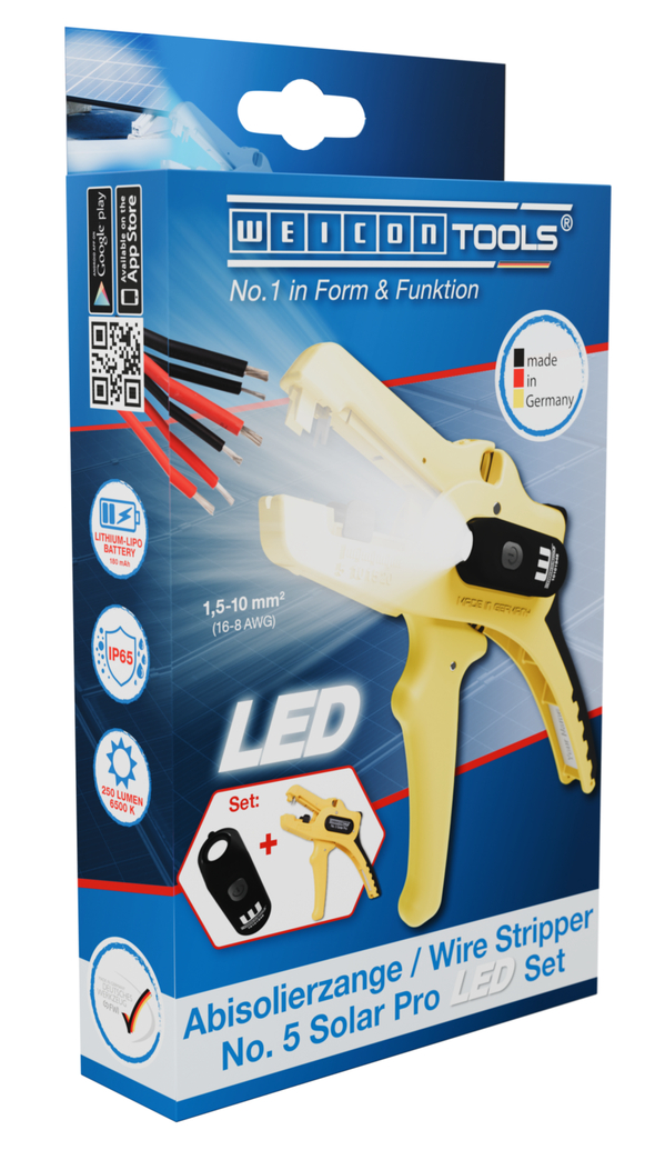 Set Spellafili No. 5 Solar Pro LED | Set da 2 pezzi incl. spellafili e lampada da lavoro a LED