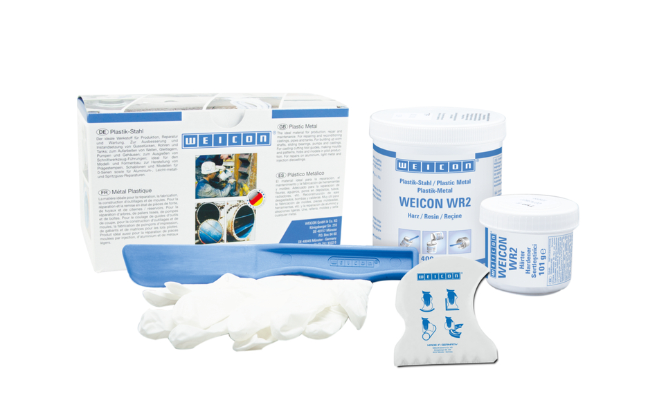 WEICON WR2 | sistema di resina epossidica caricata con minerali per la riparazione e la compensazione delle lacune