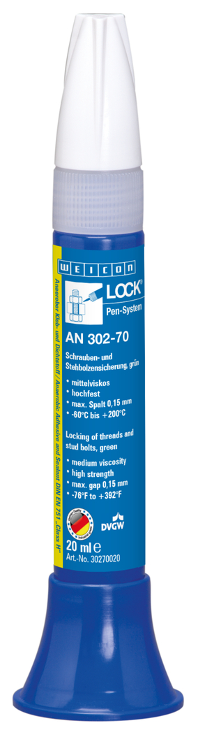 WEICONLOCK® AN 302-70 frenafiletti per viti e prigionieri | Frenafiletti ad alta resistenza e media viscosità, con omologazione per l'acqua potabile