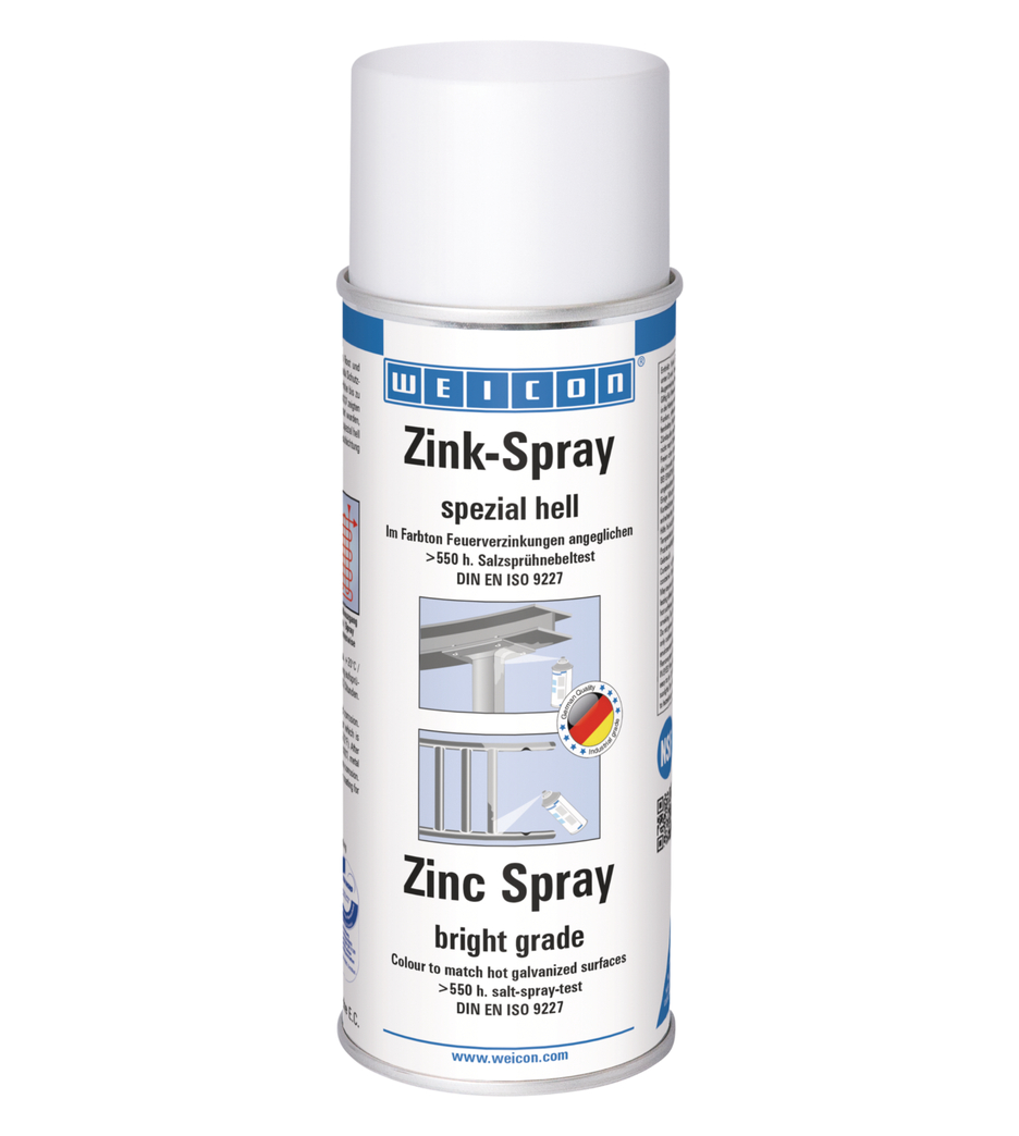 Spray Zinco tipo brillante | protezione dalla corrosione con omologazione per l'uso nel settore alimentare
