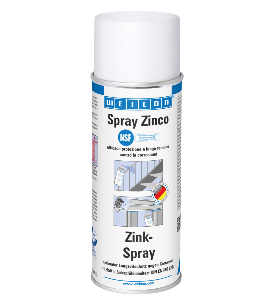 Spray Zinco | protezione dalla corrosione con omologazione per l'uso nel settore alimentare Spray Zinco | protezione dalla corrosione con omologazione per l'uso nel settore alimentare