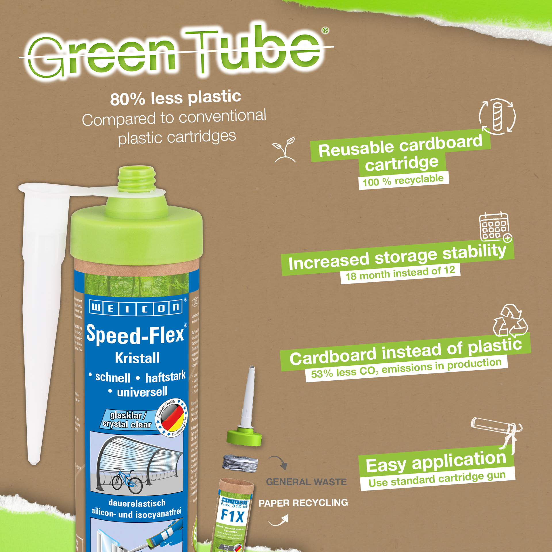 Speed-Flex® Cristallo MS Polimero | adesivo e sigillante per legami cristallini, a base di polimero MS