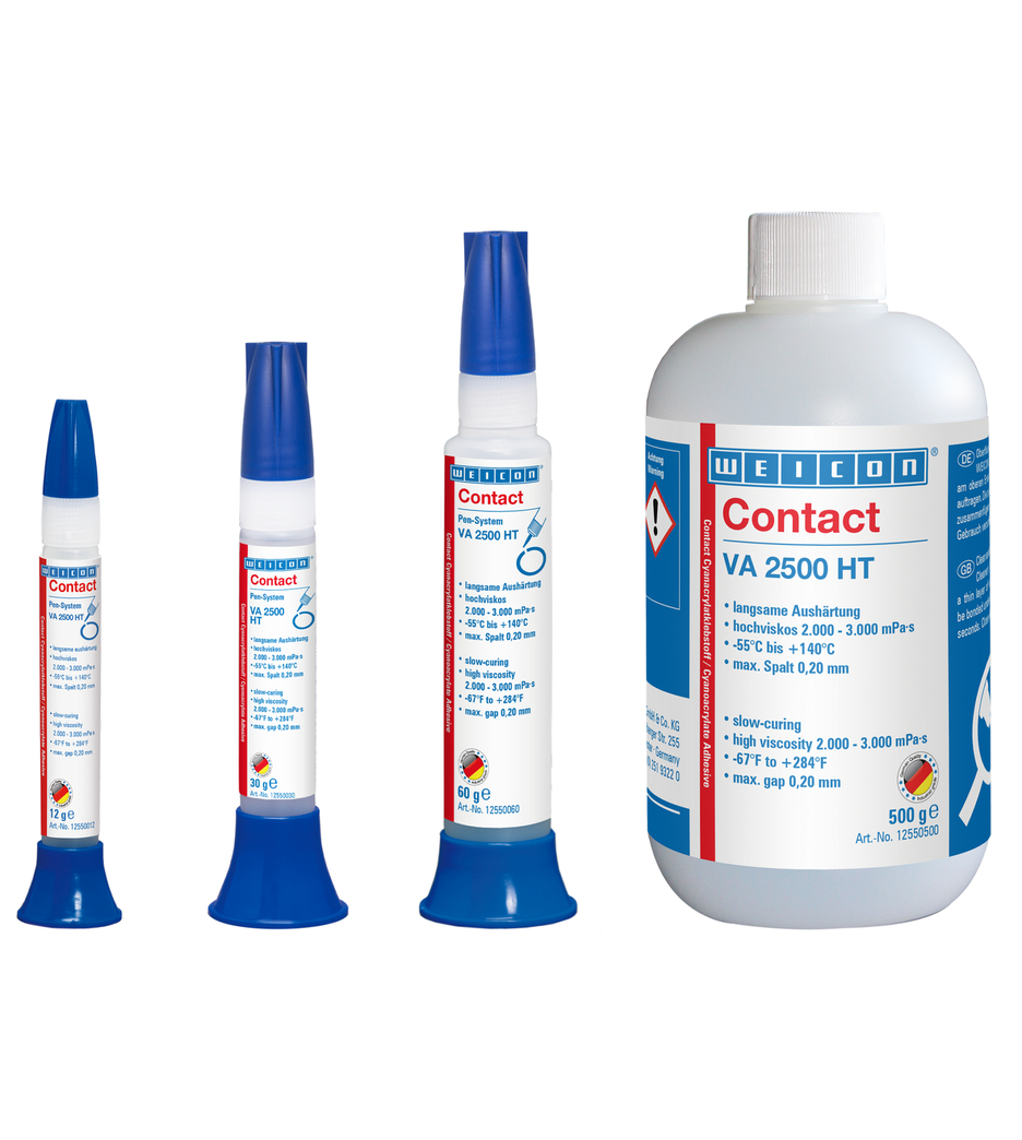 VA 2500 HT Colla cianoacrilica | high-viscosity instant adhesive, high-temperature-resistant up to 140°C