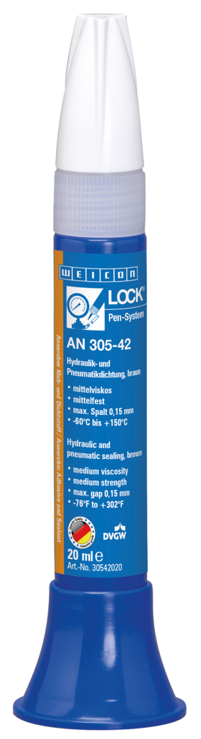 WEICONLOCK® AN 305-42 sigillante per sistemi idraulici e pneumatici | Frenafiletti di media forza, con registrazione DVGW