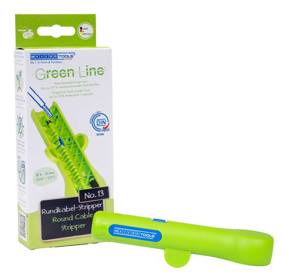 Stripper per Cavi Tondi No. 13 Green Line | per spelare tutti i comuni cavi rotondi, range di lavoro 6,0 - 13,0 mm Ø