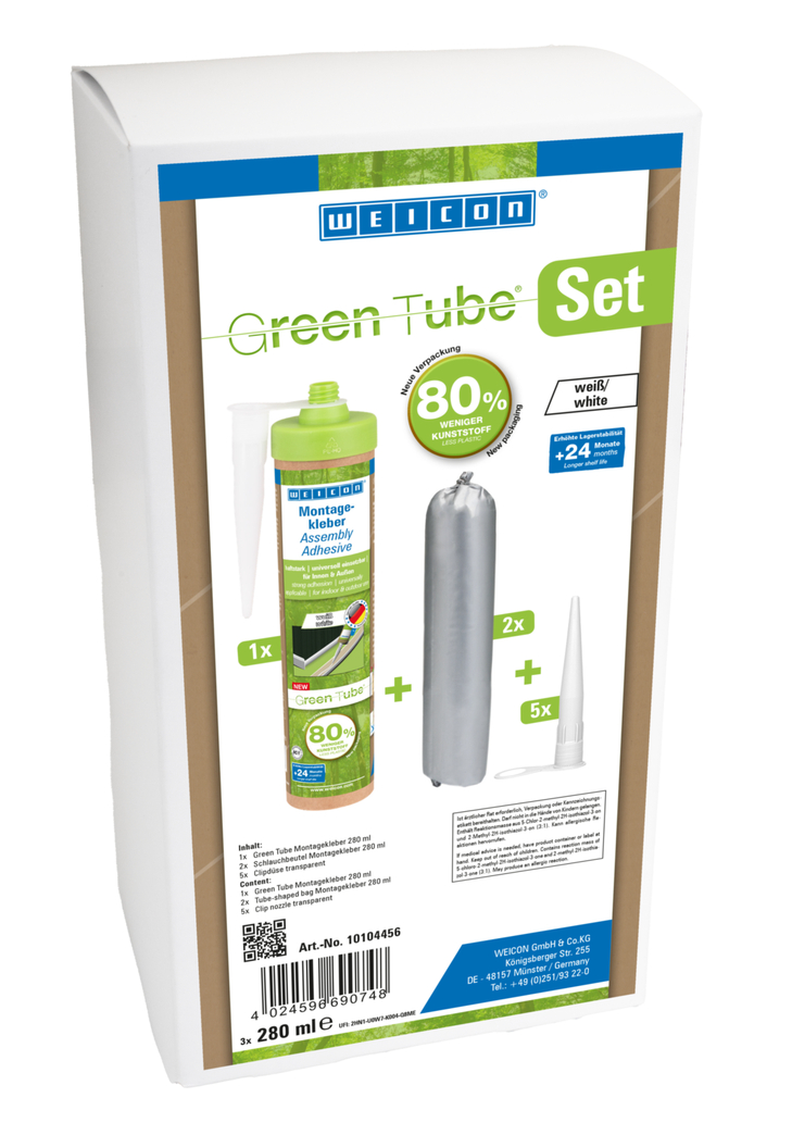 Colla per montaggio Green Tube WEICON | Forte adesivo universale per uso interno ed esterno