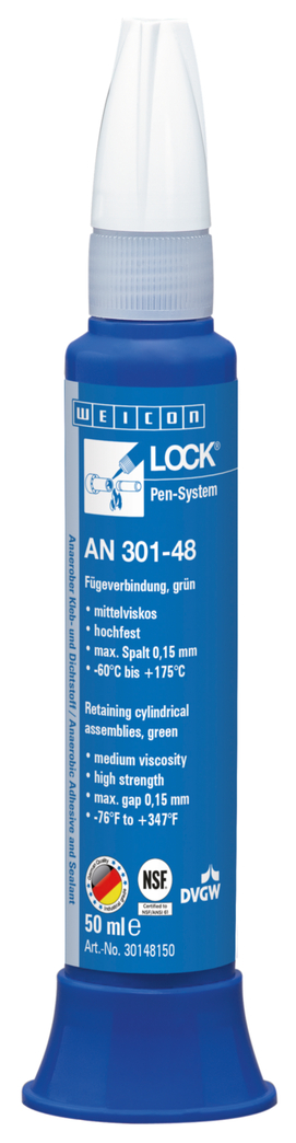 WEICONLOCK® AN 301-48 accoppiamento parti cilindriche | Frenafiletti ad alta resistenza, con omologazione per l'acqua potabile