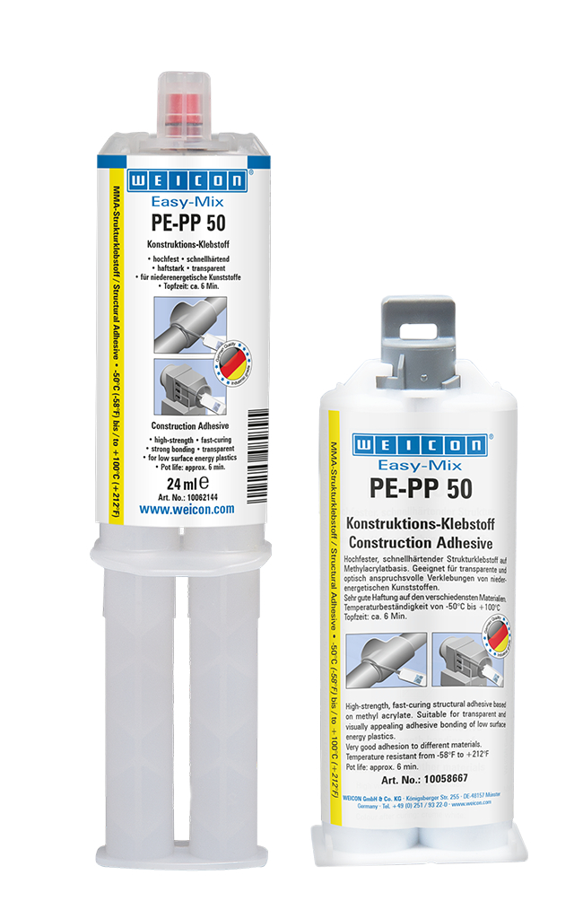 Easy-Mix PE-PP 50 | adesivo strutturale a base di acrilato di metile per plastiche speciali
