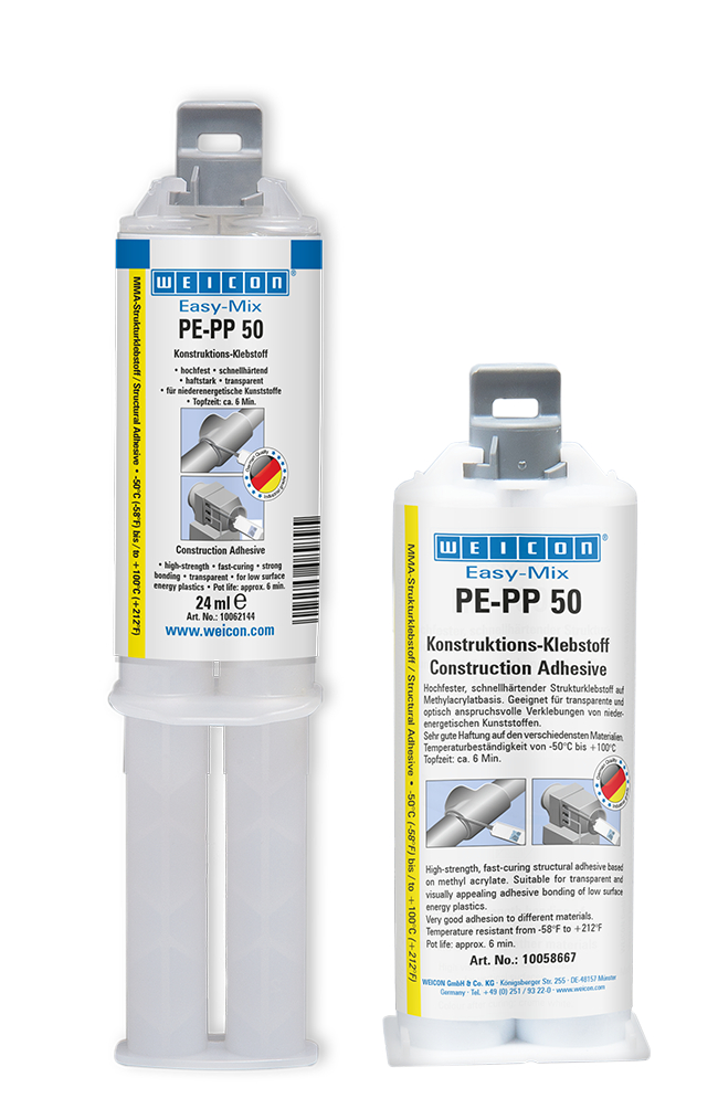 Easy-Mix PE-PP 50 | adesivo strutturale a base di acrilato di metile per plastiche speciali